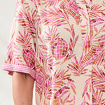 Tribal Half Sleeve Button Front Dress | Wisteria - Juli's Wearable Art