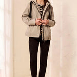 Tribal Hydrochromatic Hooded Zip-Up Rain Jacket - Juli's Wearable Art