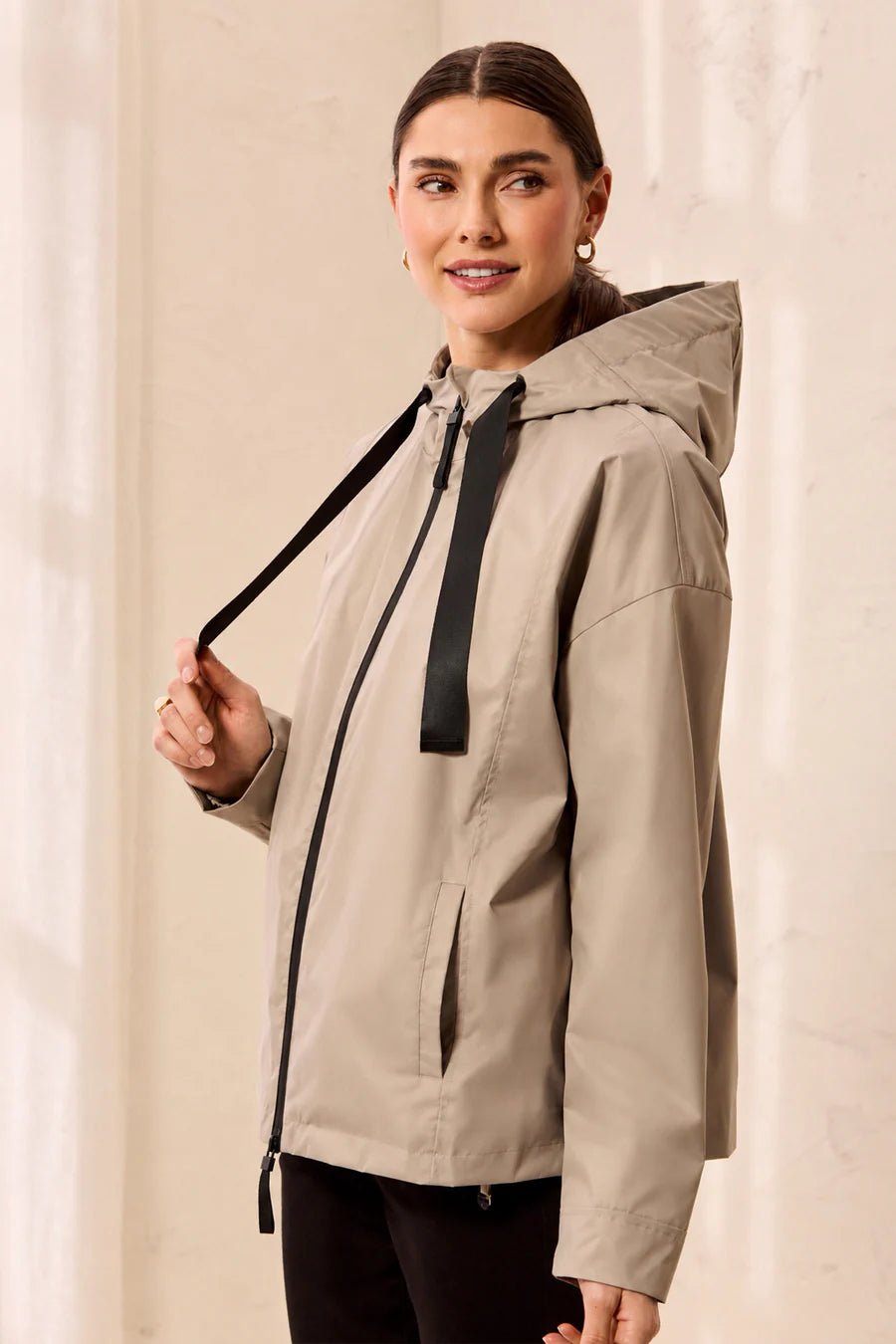 Tribal Hydrochromatic Hooded Zip-Up Rain Jacket
