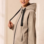 Tribal Hydrochromatic Hooded Zip-Up Rain Jacket - Juli's Wearable Art