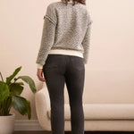Tribal Lightweight Textured - Knit V - Neck Sweater – Cream - Juli's Wearable Art