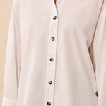 Tribal Long Sleeve Button Front Blouse with Side Seam Plackets - Juli's Wearable Art