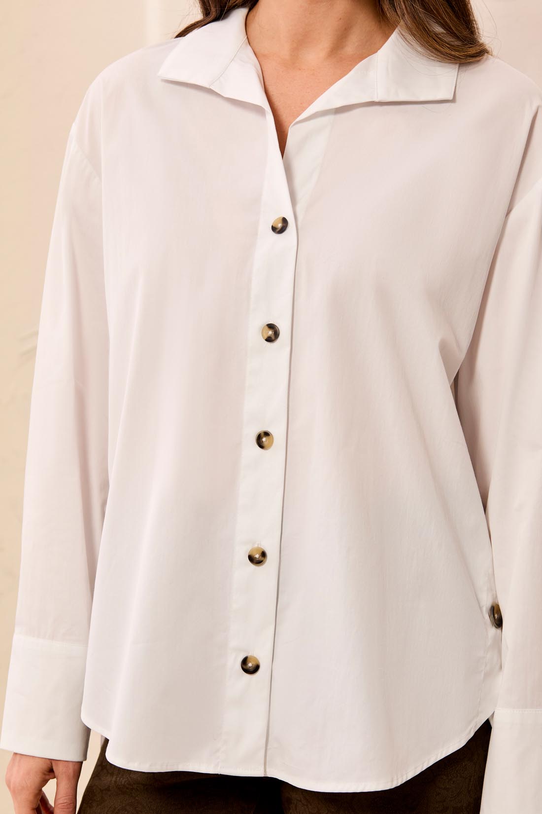 Tribal Long Sleeve Button Front Blouse with Side Seam Plackets - Juli's Wearable Art
