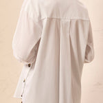 Tribal Long Sleeve Button Front Blouse with Side Seam Plackets - Juli's Wearable Art