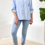 Tribal Long Sleeve Button Front Shirt - Juli's Wearable Art