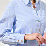 Tribal Long Sleeve Button Front Shirt - Juli's Wearable Art