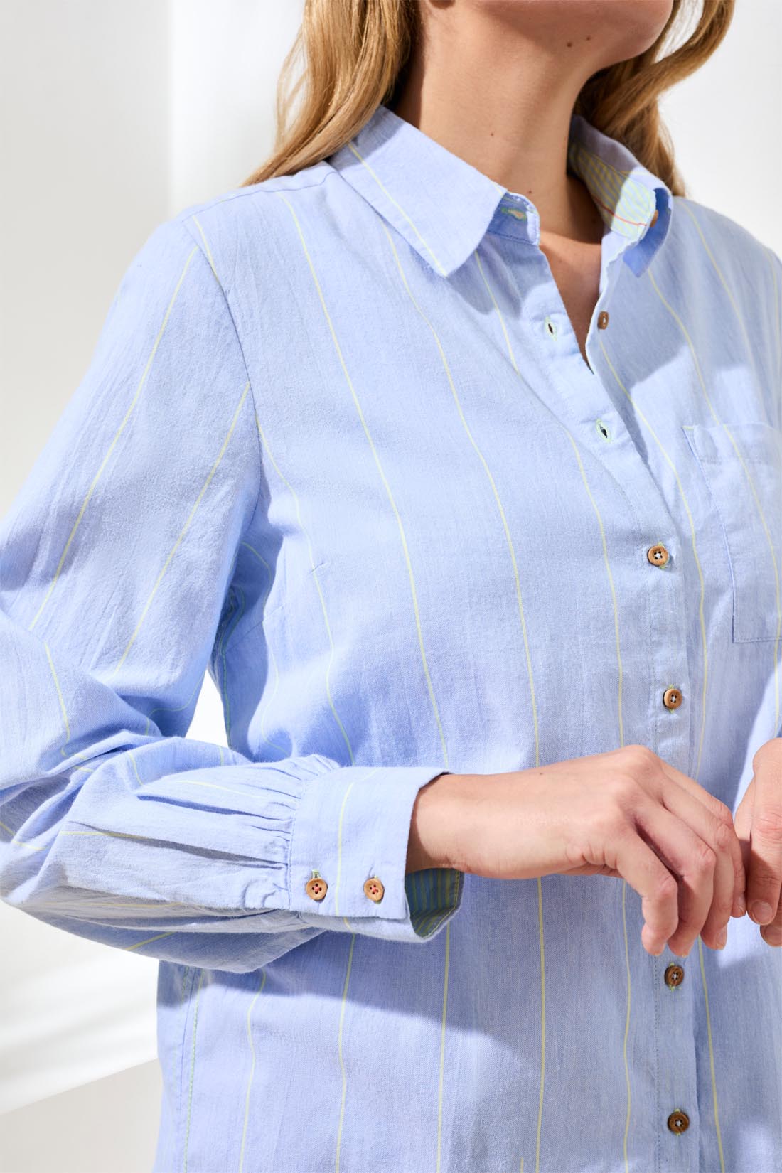 Tribal Long Sleeve Button Front Shirt - Juli's Wearable Art