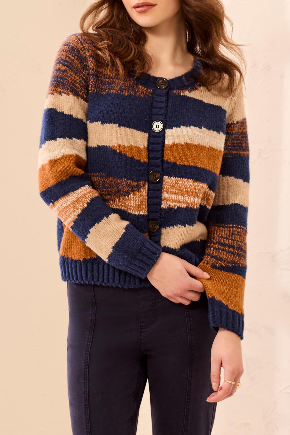 Tribal Long Sleeve Crew Neck Sweater Cardigan | Stellar