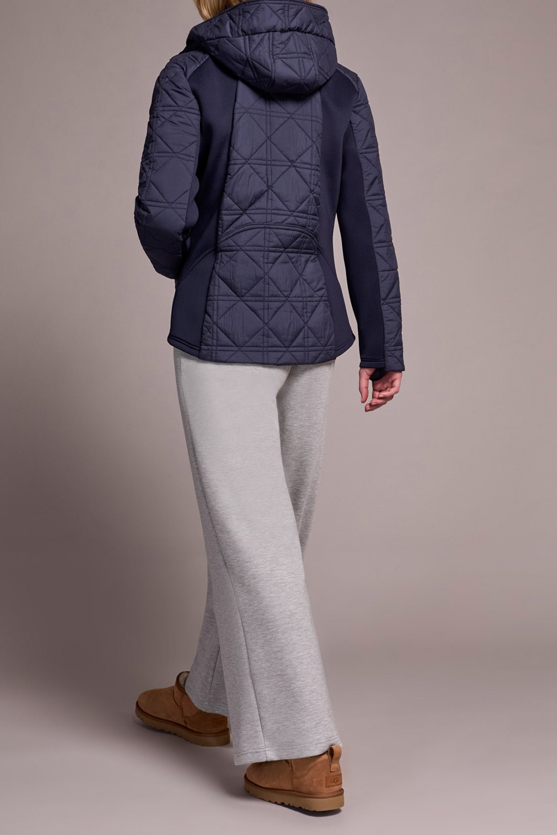 Tribal Long Sleeve Zip Front Puffer With Removable Hood - Juli's Wearable Art