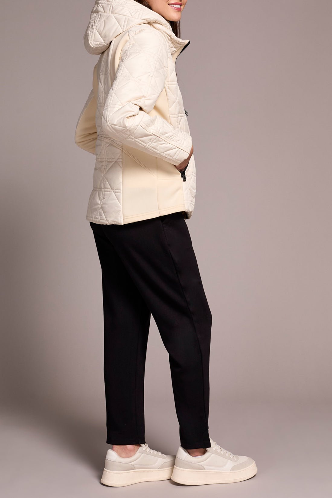 Tribal Long Sleeve Zip Front Puffer With Removable Hood - Juli's Wearable Art