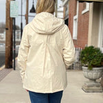Tribal Long Sleeve Zip Front Raincoat with Hood | Canvas - Juli's Wearable Art