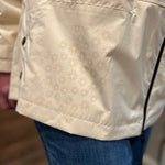 Tribal Long Sleeve Zip Front Raincoat with Hood | Canvas - Juli's Wearable Art