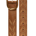 Tribal Mackenzie Laced Suede Leather Belt | Tan - Juli's Wearable Art