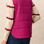 Tribal Packable Puffer Vest | Mulberry - Juli's Wearable Art