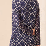 Tribal Performance Long Sleeve Quarter Zip Top | Estate Blue - Juli's Wearable Art