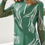 Tribal Performance Long - Sleeve Top | Greenery - Juli's Wearable Art