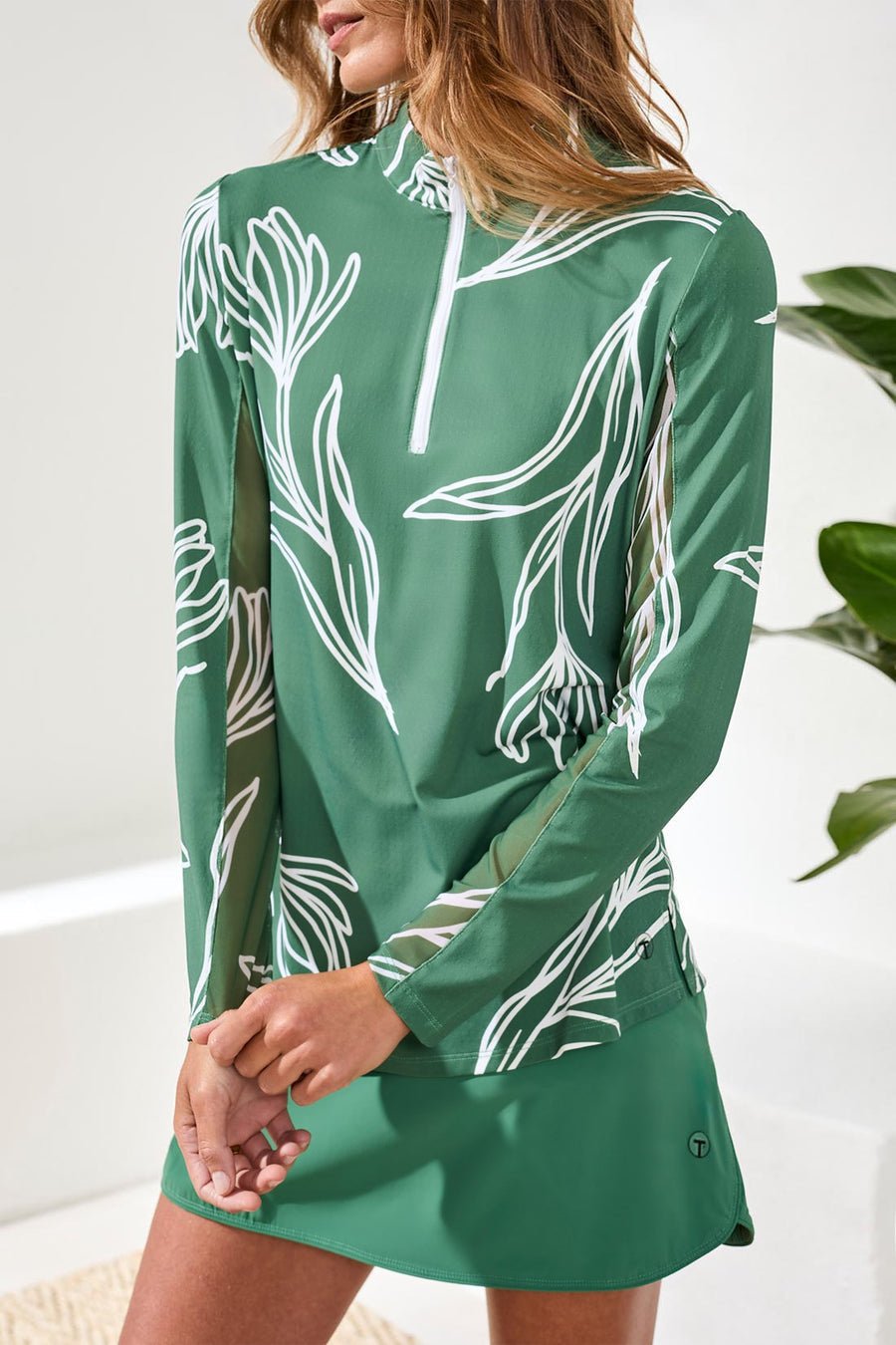 Tribal Performance Long - Sleeve Top | Greenery - Juli's Wearable Art