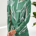 Tribal Performance Long - Sleeve Top | Greenery - Juli's Wearable Art