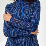Tribal Performance Long - Sleeve Top | Tropical Blue - Juli's Wearable Art