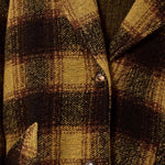 Tribal Plaid Cocoon Button Front Structured Coat | Saddle Brown - Juli's Wearable Art