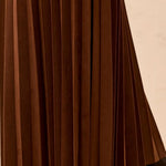 Tribal Pleated Stretchy Faux Suede Pull-On Maxi Skirt | Hickory - Juli's Wearable Art