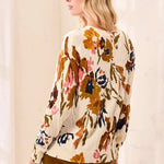Tribal Printed Cable Cotton Crew Neck Sweater | Stellar - Juli's Wearable Art