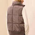 Tribal Quilted Puffer Vest with Removable Hood | Tornado - Juli's Wearable Art