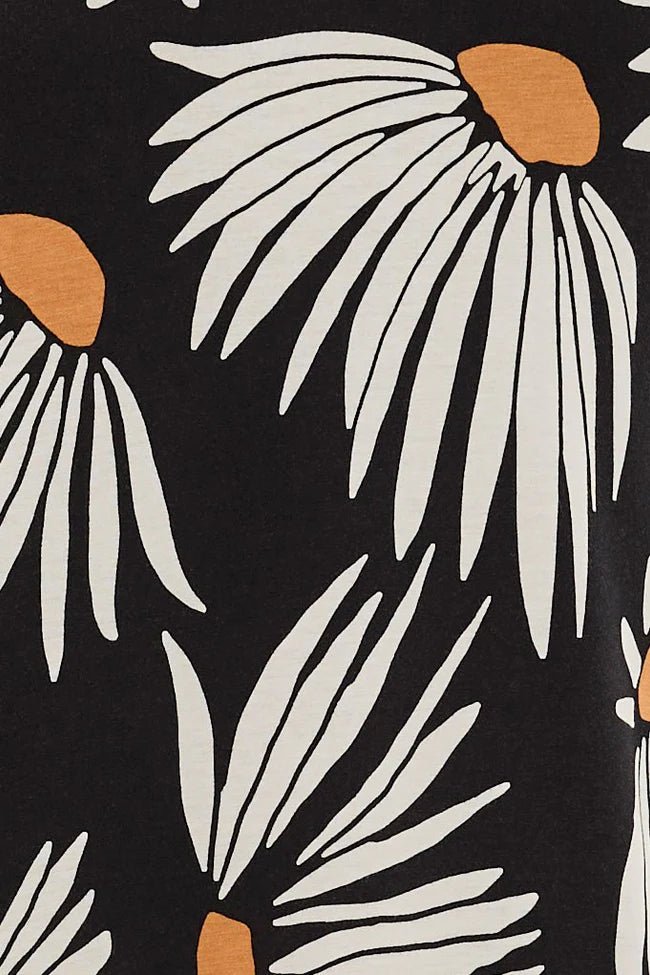 Tribal Reversible A - Line Dress | Black & Floral - Juli's Wearable Art