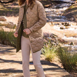 Tribal Reversible Diamond Quilted Button-Front Jacket | Olive/Suede - Juli's Wearable Art