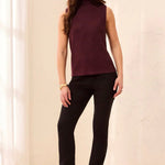Tribal Ribbed Funnel Neck Sleeveless Knit Tank | Hot Fudge - Juli's Wearable Art