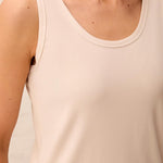 Tribal Scoop Neck Cami with Shirttail Hem | Moonstone - Juli's Wearable Art