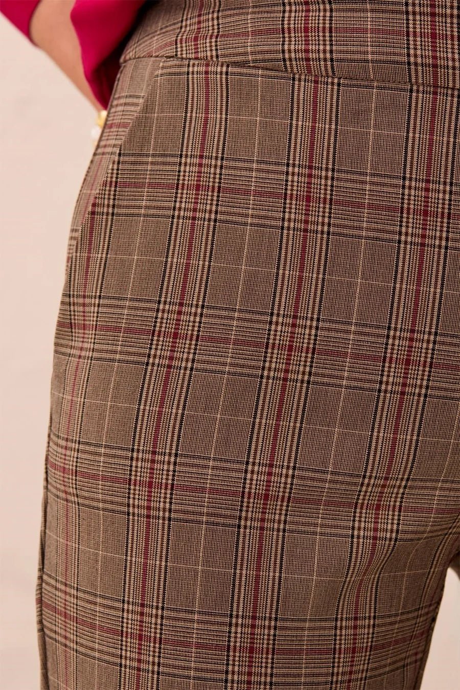 Tribal Sculpt Stretch Plaid Pull-On Kick-Flare Pants | Jazzy - Juli's Wearable Art