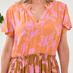 Tribal Short Sleeve Tiered Dress with Lining | Wistera - Juli's Wearable Art