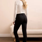 Tribal Signature Every Body Ponte Slim Cigarette Pull - On Pants – Black - Juli's Wearable Art