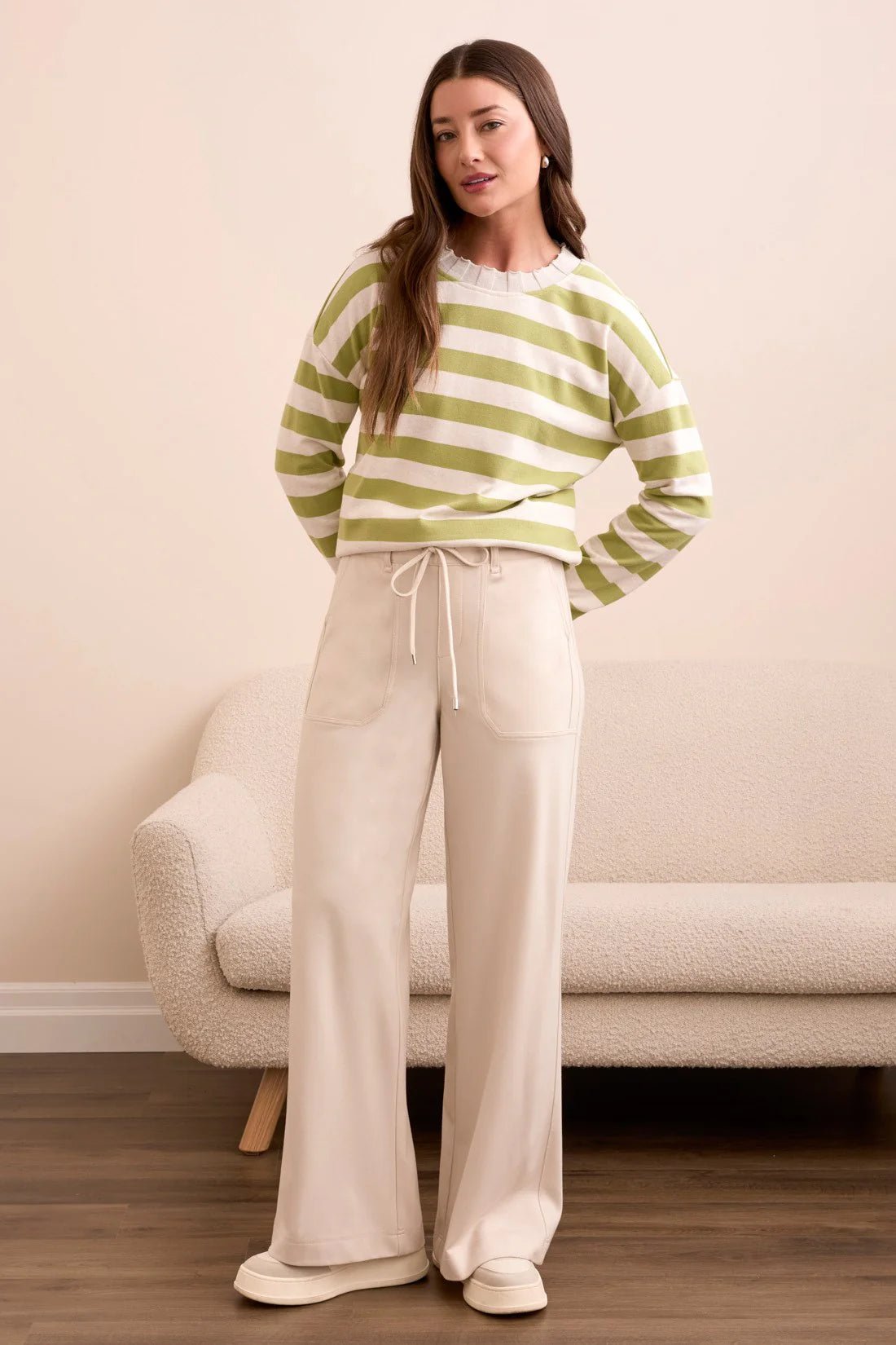 Tribal Signature Everybody Stretch Ponte Palazzo Pull - On Pants - Juli's Wearable Art