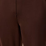 Tribal Signature Luxury Twill Straight Leg Cuffed Pull-On Pants | Espresso - Juli's Wearable Art