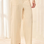 Tribal Signature Stretch Twill Button - Front Wide - Leg Ankle Pants | Canvas - Juli's Wearable Art