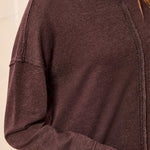 Tribal Soft French Terry Turtleneck Long Sleeve Knit Dress | Saddle Brown - Juli's Wearable Art