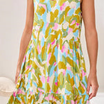 Tribal Soft Slub Knit Sleeveless V - Neck Dress - Juli's Wearable Art