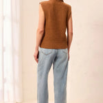 Tribal Soft Split Crew Neck Sleeveless Sweater | Hazelwood - Juli's Wearable Art