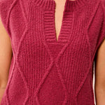 Tribal Soft Split Crew Neck Sleeveless Sweater | Nostalgia - Juli's Wearable Art