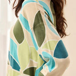 Tribal Soft Yarn Three - Quarter Sleeve Crewneck Sweater | Aqua Sky - Juli's Wearable Art