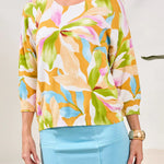 Tribal Soft Yarn Three - Quarter Sleeve Crewneck Sweater - Juli's Wearable Art