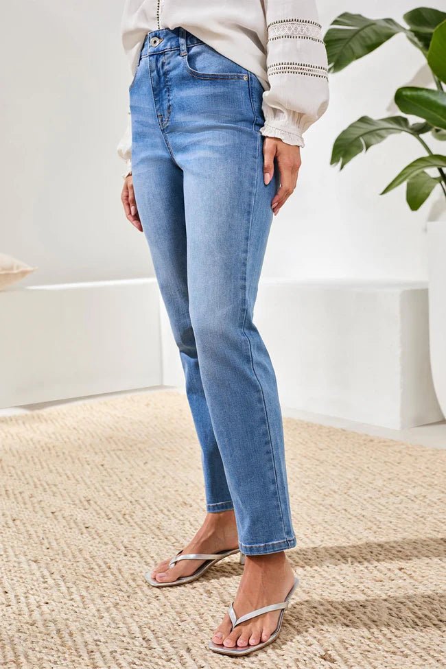 Tribal Sophia Curvy Comfort Stretch Hugging Straight Leg Jeans | Harbor - Juli's Wearable Art