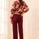 Tribal Sophia Curvy Super Straight Ankle Denim Jeans | Cherry Lacquer - Juli's Wearable Art