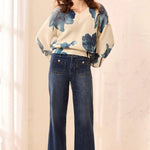 Tribal Sophia Curvy Super Straight Ankle Denim Jeans | Dusk - Juli's Wearable Art