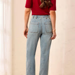 Tribal Sophia Curvy Super Straight Ankle Denim Jeans | Skylight - Juli's Wearable Art