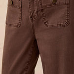 Tribal Sophia Curvy Super Straight Ankle Denim | Saddle Brown - Juli's Wearable Art
