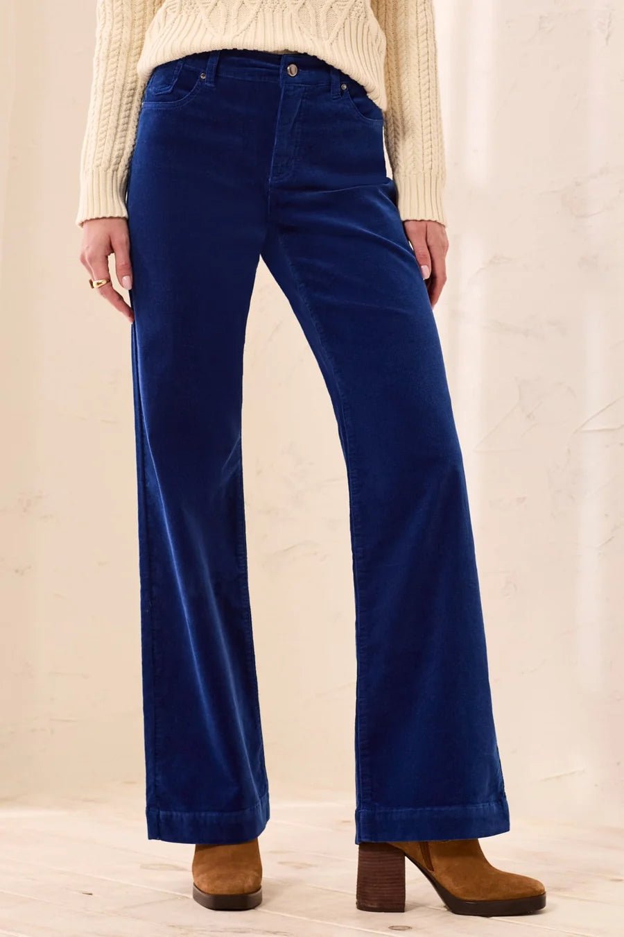 Tribal Stretch Corduroy High-Rise Wide Leg Pants | Stellar
