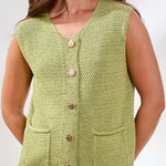 Tribal Sweater Vest with Pockets and Fancy Buttons | Kiwi Zest - Juli's Wearable Art